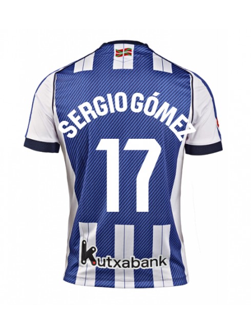 Real Sociedad Sergio Gomez #17 Replika Hemmakläder 2025-26 Kortärmad Real Sociedad Sergio Gomez #17 Replika Hemmakläder 2025-26 Kortärmad